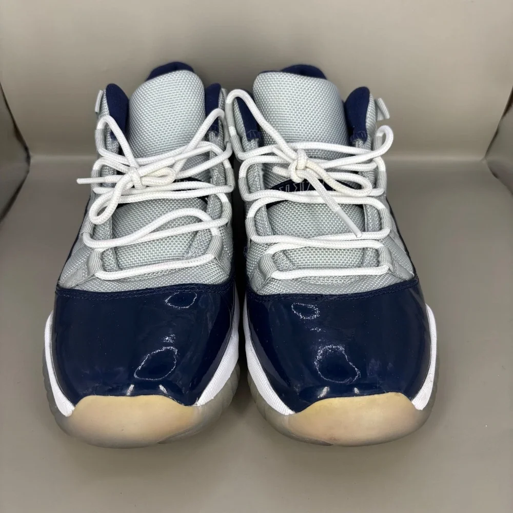 Air Jordan 11 Retro Low Georgetown Grey Mist Midnight Navy 528896-007 Mens 7Y